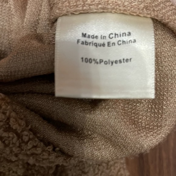 ANTHROPOLOGIE Saturday/Sunday Victoria Tan Sherpa Wide Leg Pants SHIPS SAME DAY - Picture 4 of 7